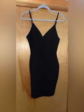 Windsor Black Spaghetti Strap Bodycon Dress
